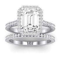 Mallow Diamond Matching Band Only (does Not Include Engagement Ring)   For Ring With Emerald Center