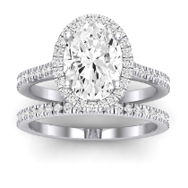 Mallow - Oval Diamond Bridal Set (Clarity Enhanced)