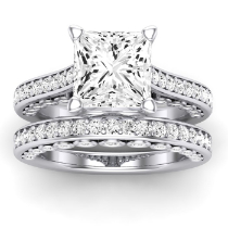 Nala Diamond Matching Band Only (does Not Include Engagement Ring) For Ring With Princess Center