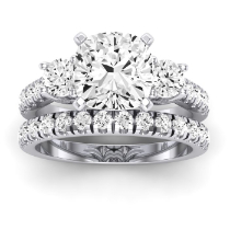 Primrose Diamond Matching Band Only ( Engagement Ring Not Included) For Ring With Cushion Center