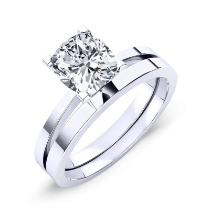 Lantana - Cushion Diamond Bridal Set (Clarity Enhanced)
