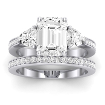 Snowdonia Diamond Matching Band Only (engagement Ring Not Included) For Ring With Emerald Center