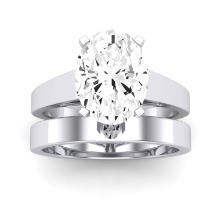 Snowdrop Diamond Matching Band Only (engagement Ring Not Included) For Ring With Oval Center