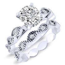 Sophora Diamond Matching Band Only (engagement Ring Not Included) For Ring With Cushion Center
