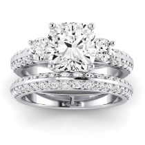 Thistle Diamond Matching Band Only (does Not Include Engagement Ring) For Ring With Cushion Center