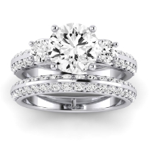 Thistle Diamond Matching Band Only (does Not Include Engagement Ring) For Ring With Round Center