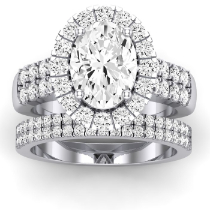 Velvet Moissanite Matching Band Only ( Engagement Ring Not Included) For Ring With Oval Center