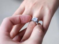 princess cut diamond ring with wideband